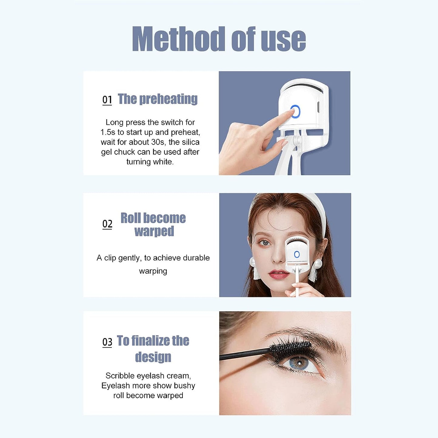 Heated Eyelash Curler for Long-Lasting Curls - Instant Lash Luxe