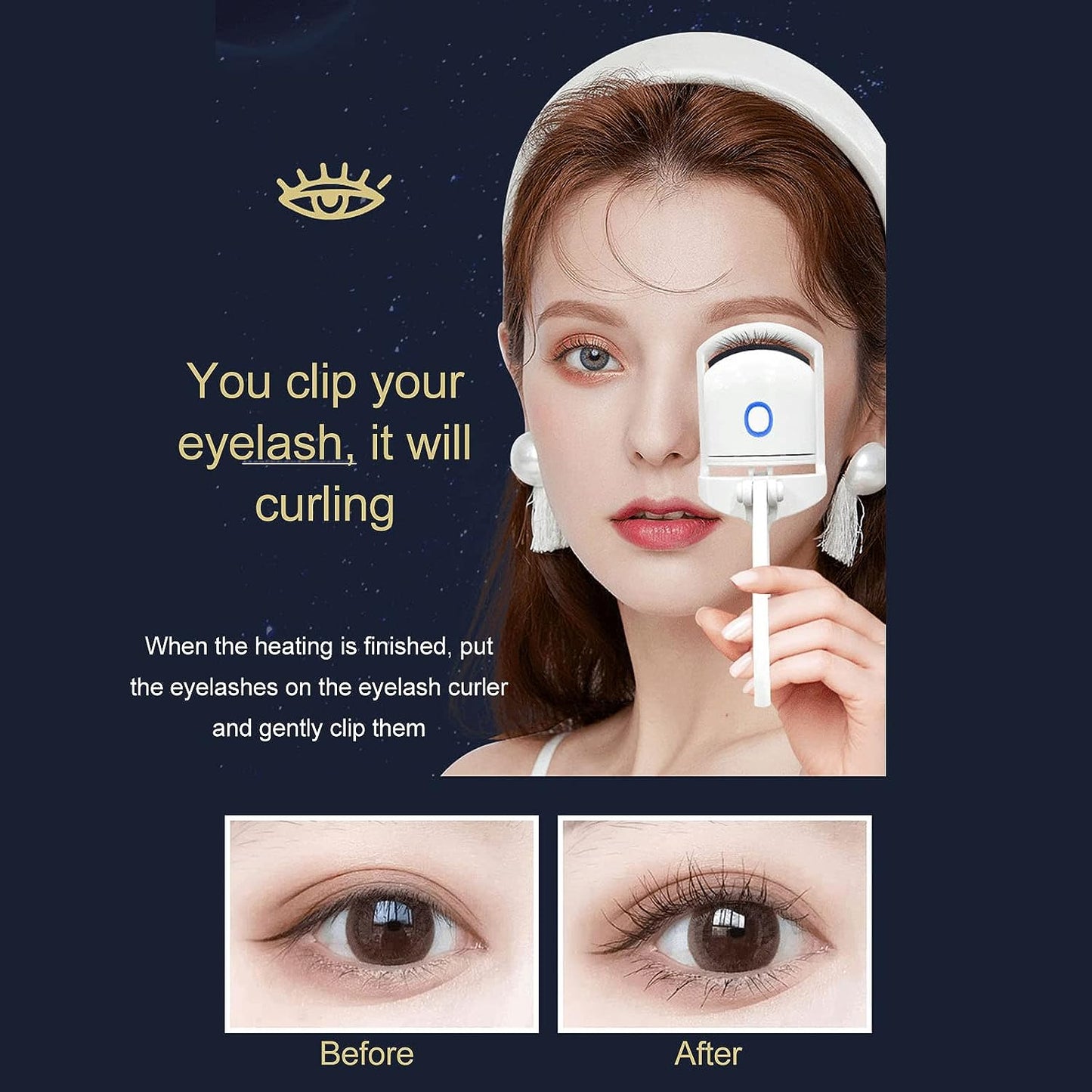 Heated Eyelash Curler for Long-Lasting Curls - Instant Lash Luxe